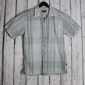 Patagonia Mens Seersucker Plaid Shirt M SS